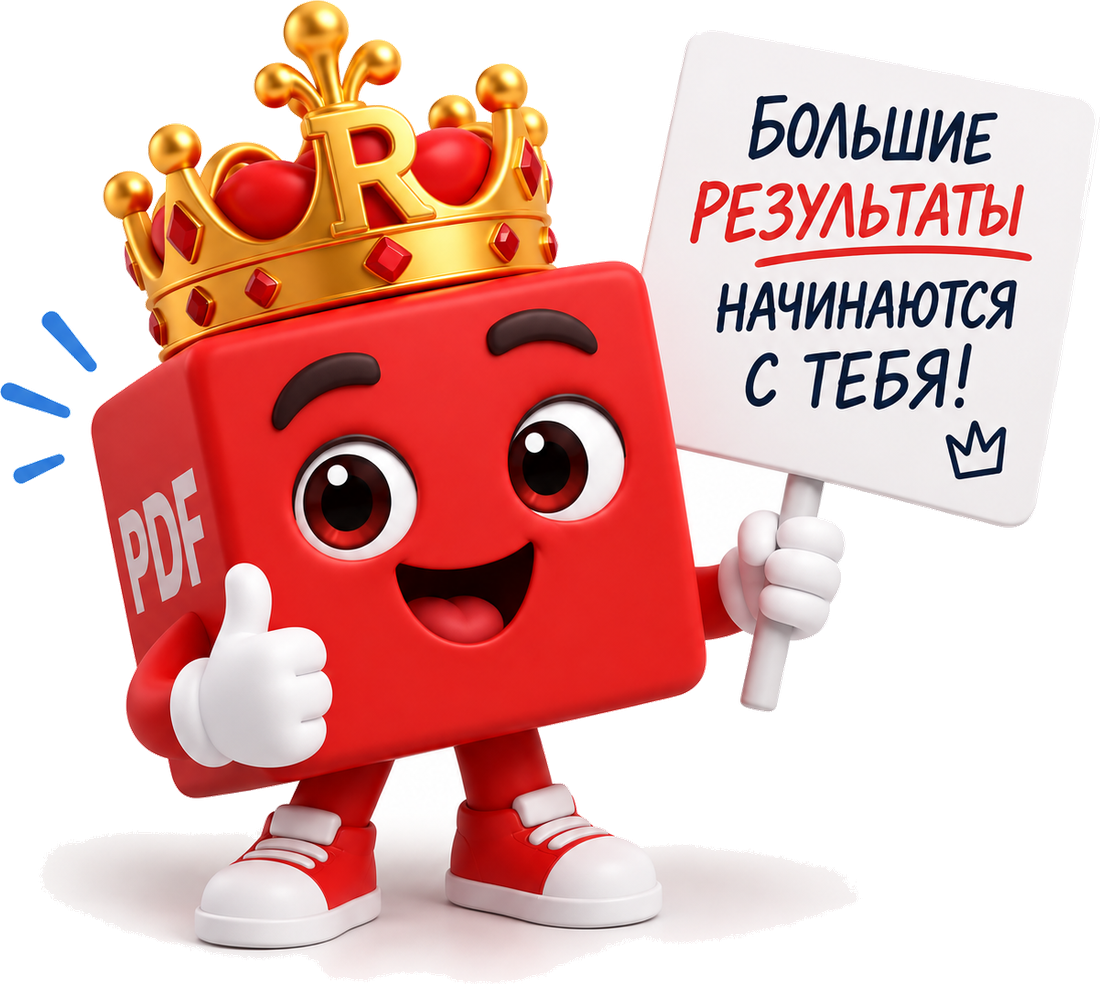 Репик с табличкой «Большие результаты начинаются с тебя!»
